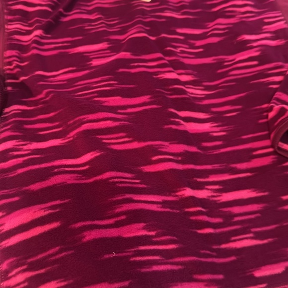 NWT COLUMBIA Sz XL Fleece Outerwear Purple Tiger Striped 1/4 Zip Sz XL BR1 - Picture 5 of 5